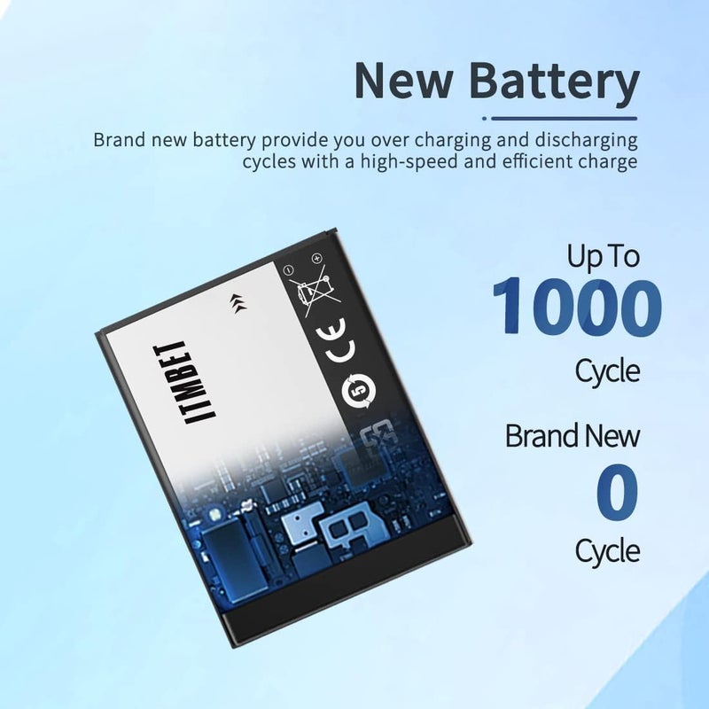 ITMBET TLi013C1 Battery, High Capacity Replacement Battery for Alcatel One Touch Go Flip Phone 4051S 4044W 4044T 4044O 4044V 1850mAh 3.7V 6.84Wh - Image 2